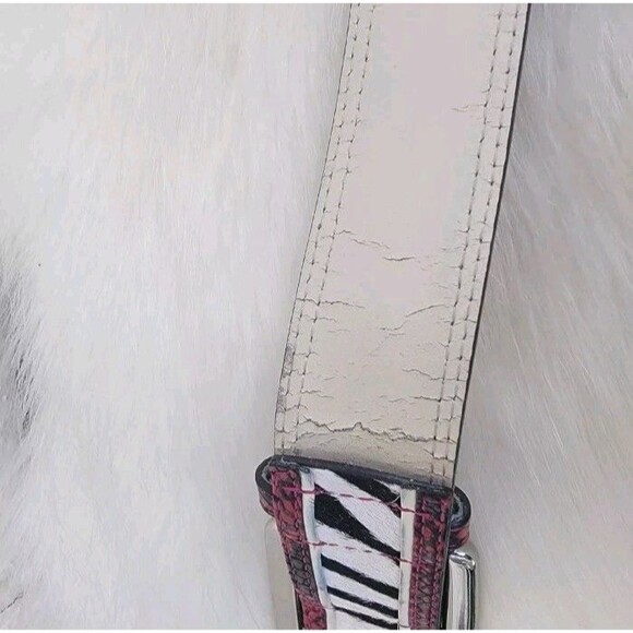 Karen Millen  large buckle zebra and snake print belt wmns sz S/M main image 5